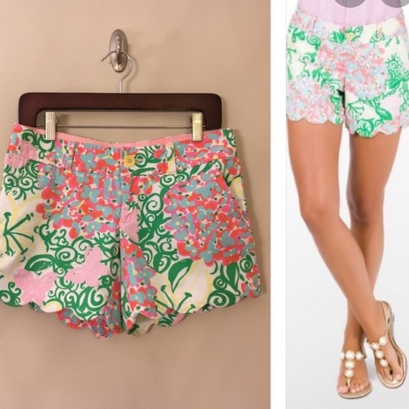 Lilly Pulitzer Pants - Lilly Pulitzer Mariposa Buttercup Scalloped Shorts